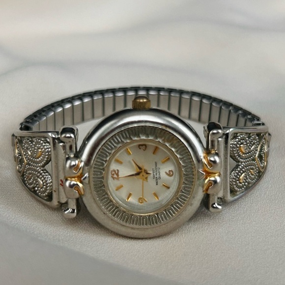 Silver-tone Watch with Intricate Band - Picture 2 of 4